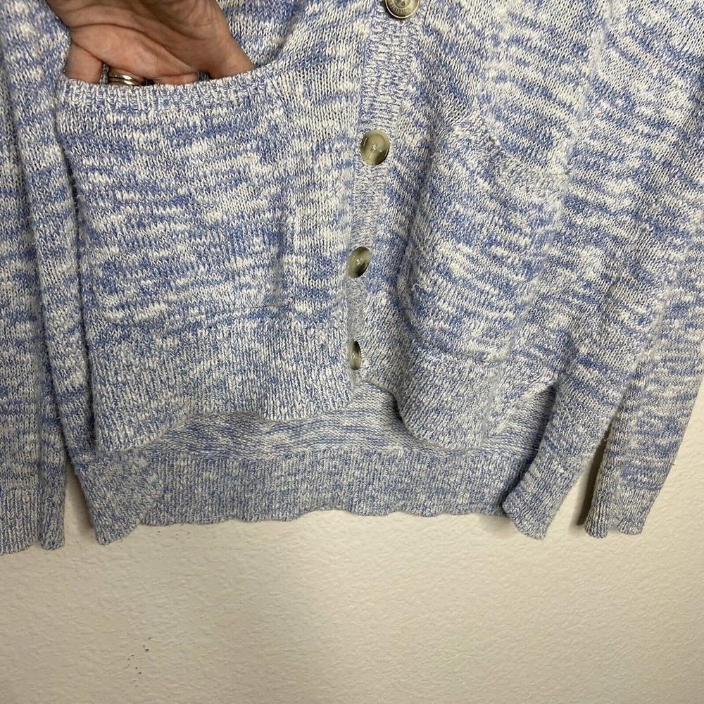 Hollister Blue Space Dyed Button Pocketed Cardigan Sweater Sz XS - Picture 4 of 7